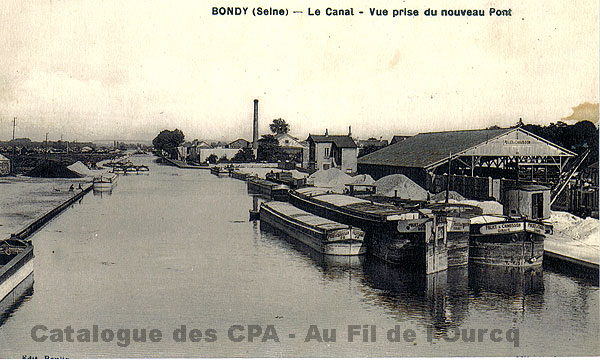 BONDY (Seine) - Le Canal - Vue prise du nouveau Pont